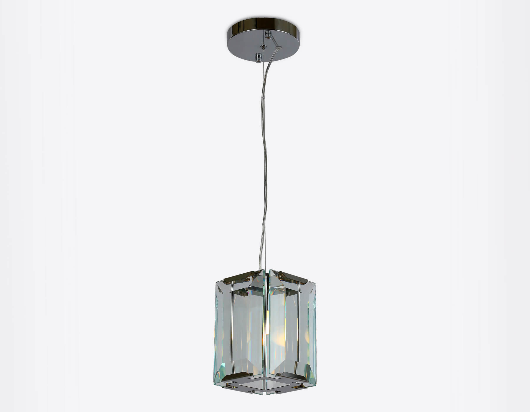 Подвесной светильник Ambrella TR5107 CH/CL хром/прозрачный E27/1 max 40W 150*150*1200